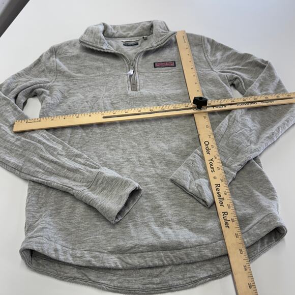 Vineyard Vines Sweater Womens X Small Grey Heather Dreamcloth Shep Shirt 1/4 Zip - Picture 7 of 7